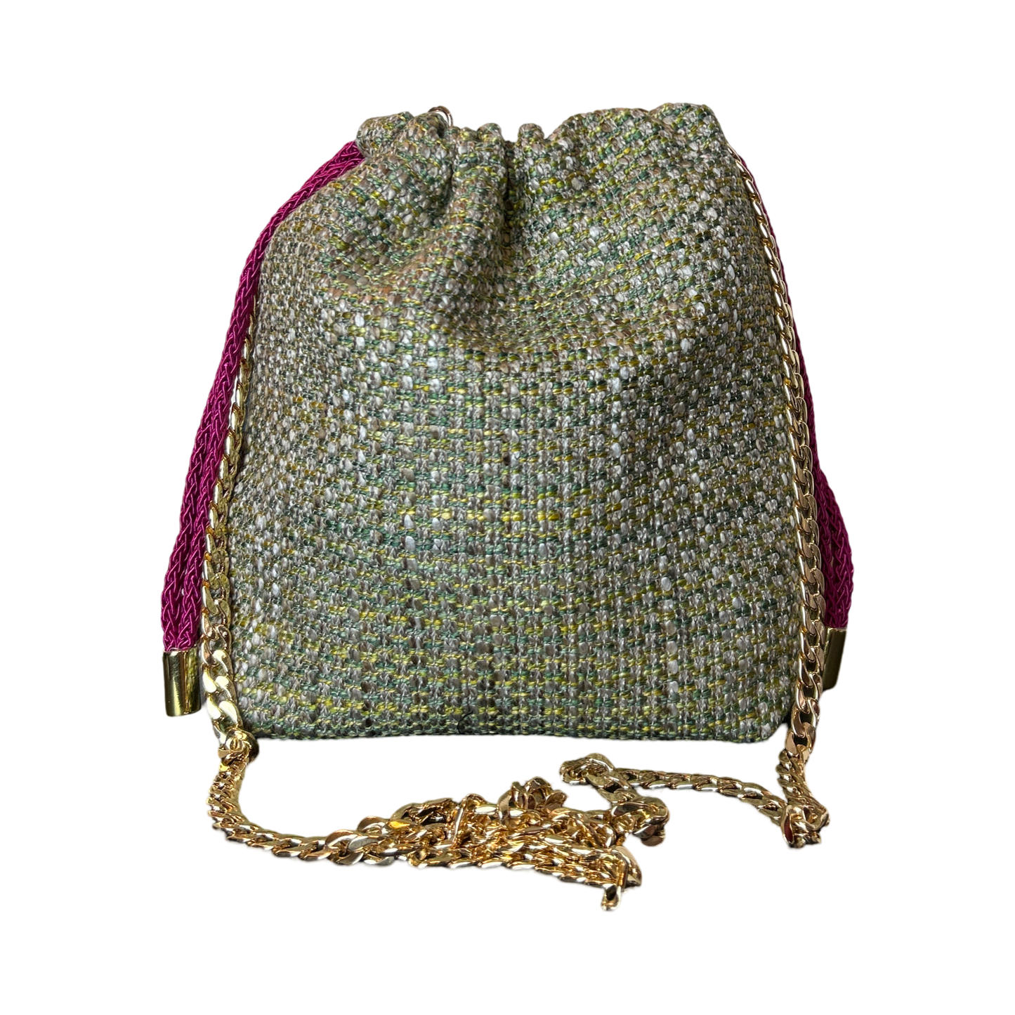 GG Logo Flora Vintage Scarf Drawstring Crossbody Bag