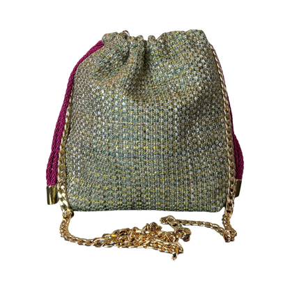 GG Logo Flora Vintage Scarf Drawstring Crossbody Bag