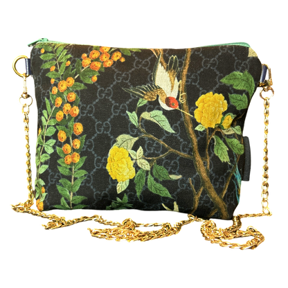 GG Chinoiserie Noir Vintage Silk Scarf Crossbody Bag