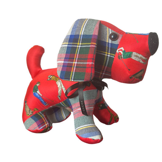 Tee Time Vintage Silk Scarf Loyal Puppy