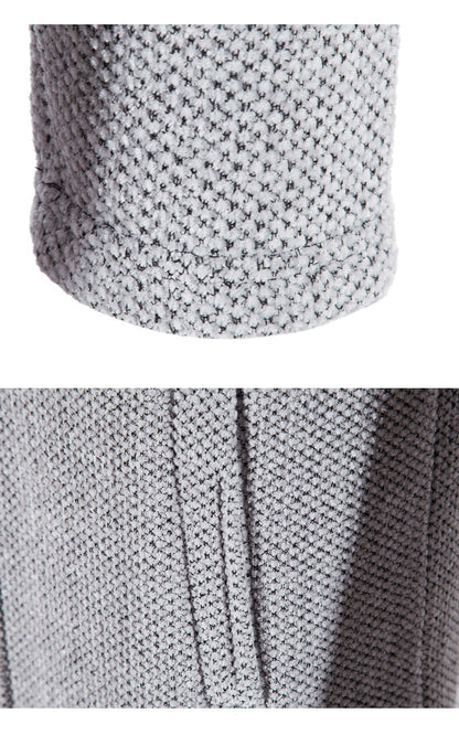 Cashmere Men's Cardigan Chenille Outer Sweater Coat Windbreaker