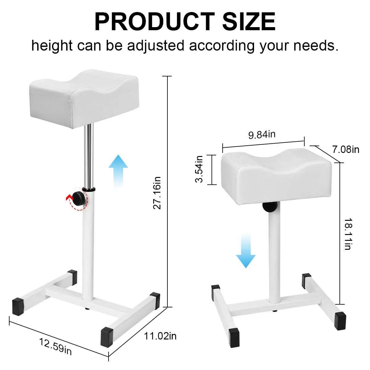 Adjustable Pedicure Foot Rest Stool 360° Rotating-0