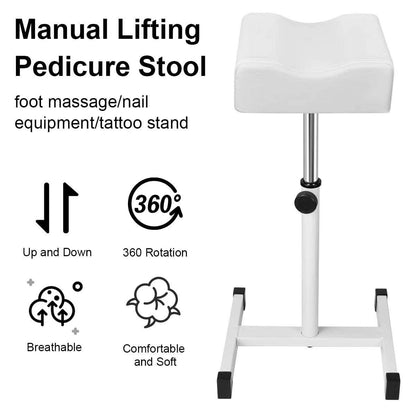 Adjustable Pedicure Foot Rest Stool 360° Rotating-4