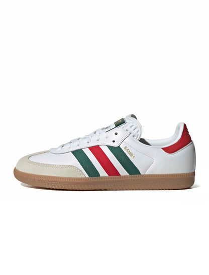 Adidas Mens Samba OG - White/Scarlet/Dark Green