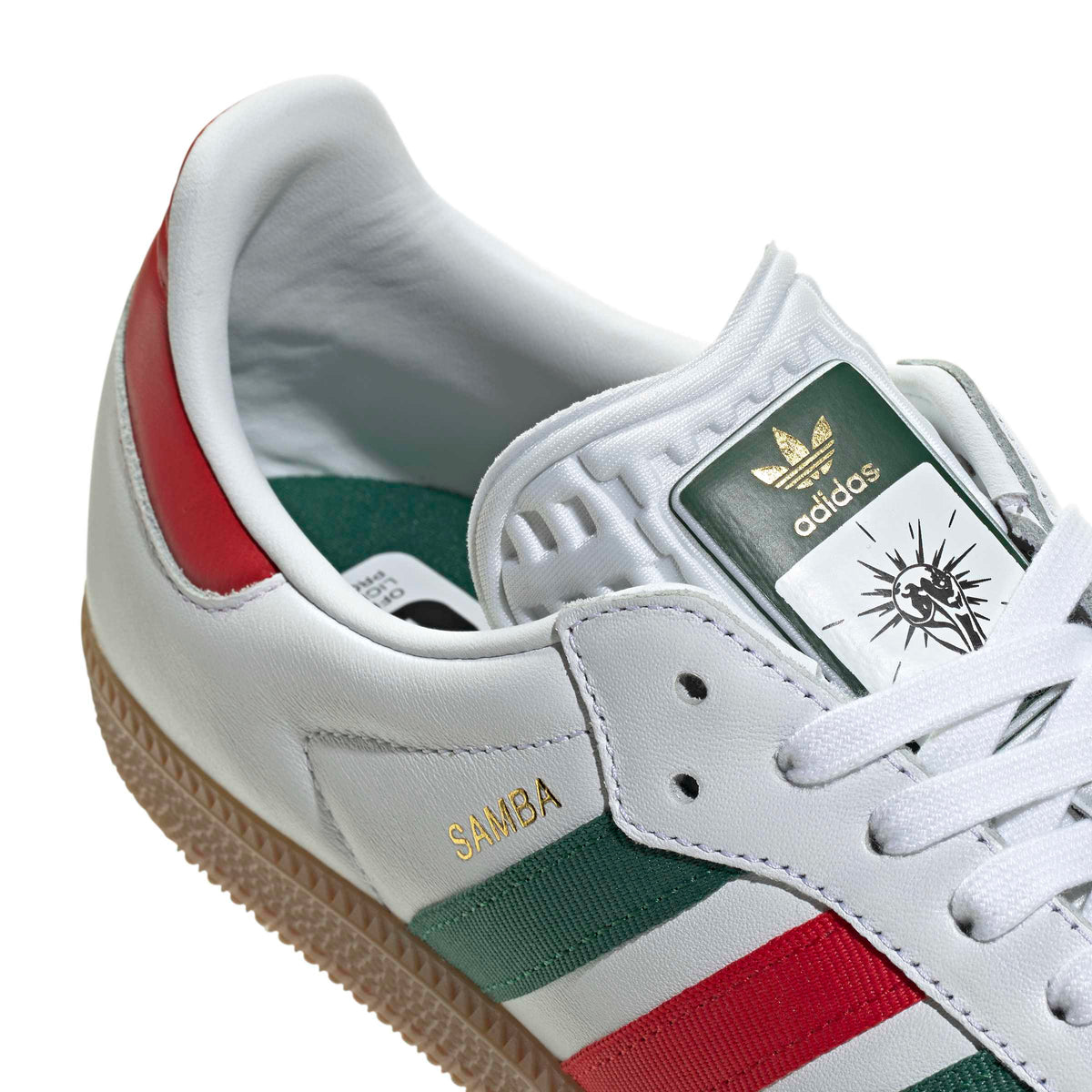 Adidas Mens Samba OG - White/Scarlet/Dark Green