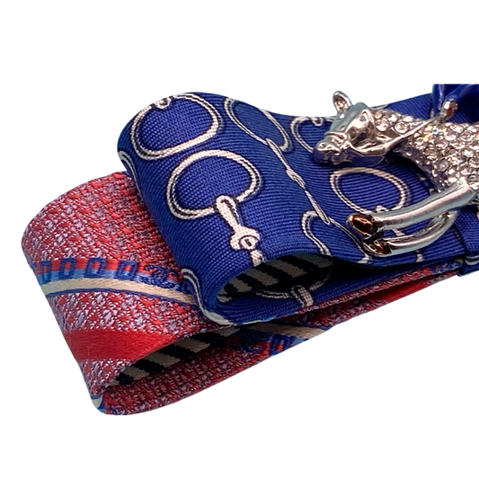Equestrian Vintage Silk Necktie Hair Clip