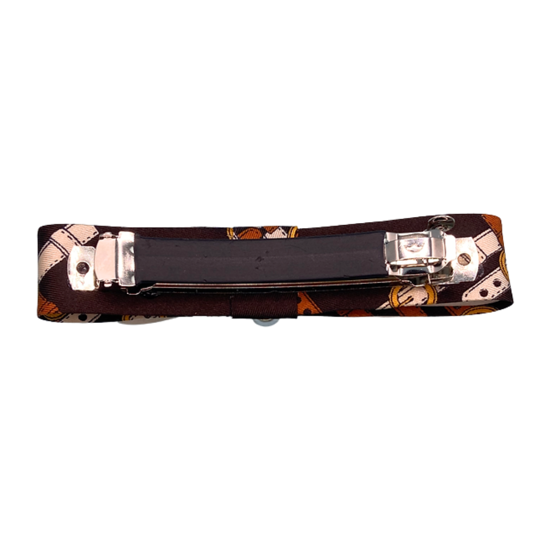 Belt & Buckle Vintage Silk Necktie Hair Clip