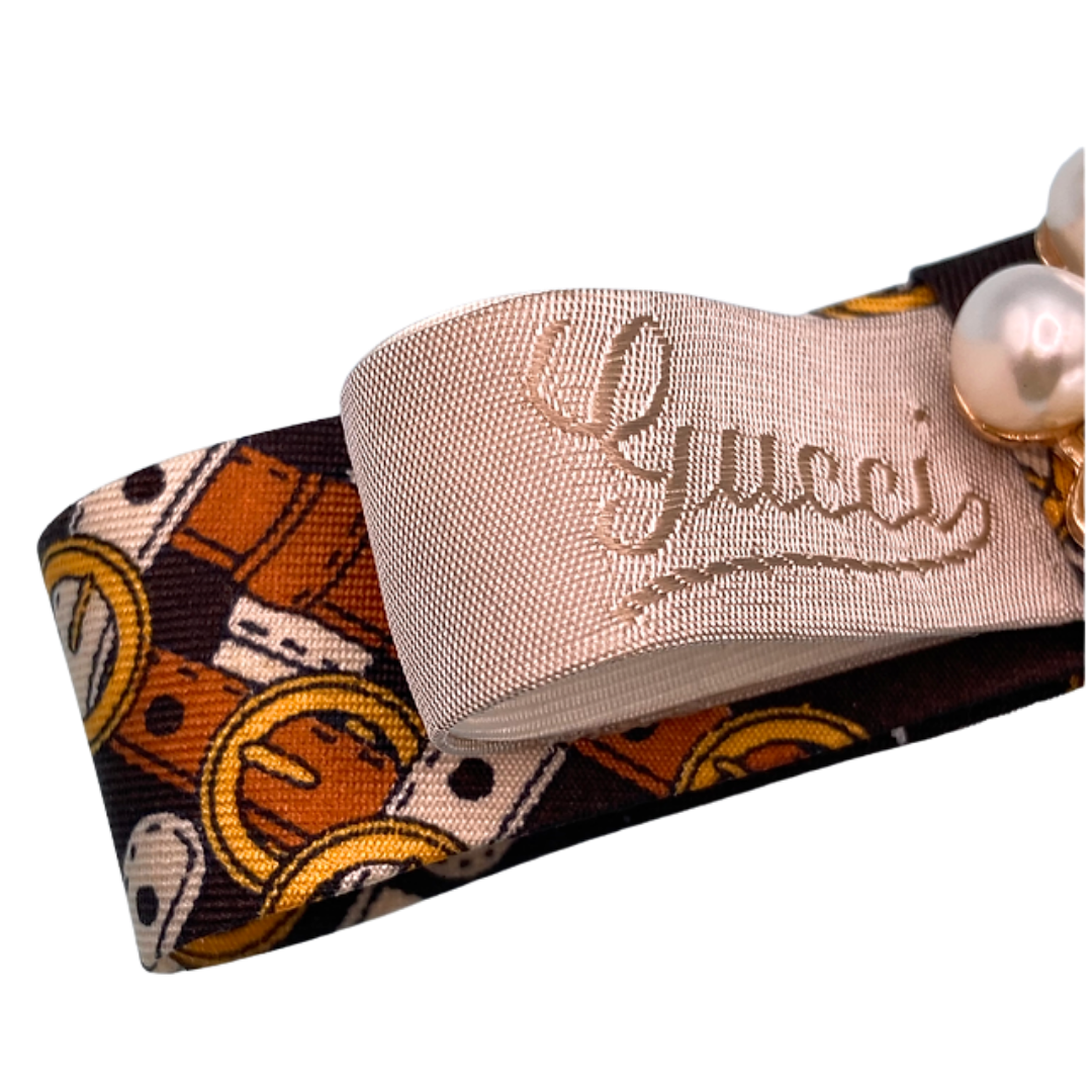 Belt & Buckle Vintage Silk Necktie Hair Clip