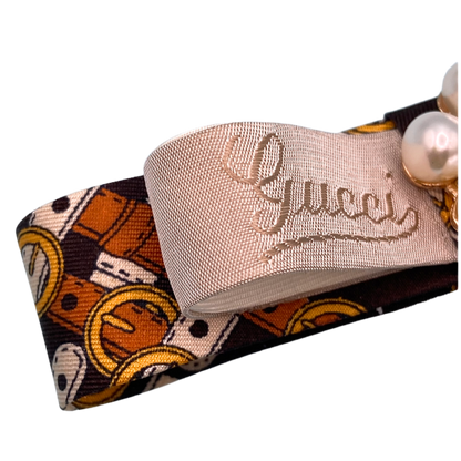 Belt & Buckle Vintage Silk Necktie Hair Clip