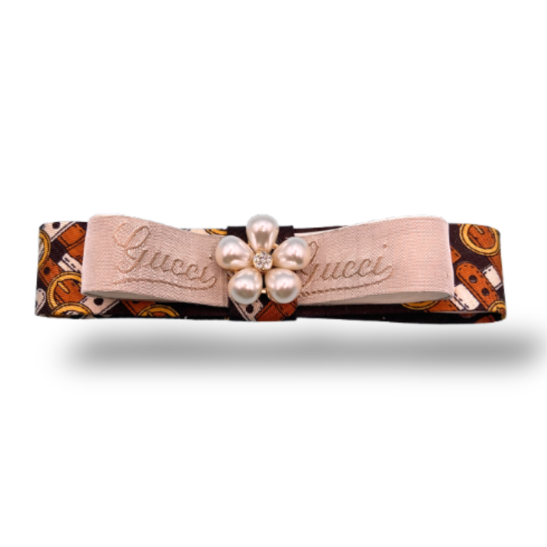 Belt & Buckle Vintage Silk Necktie Hair Clip