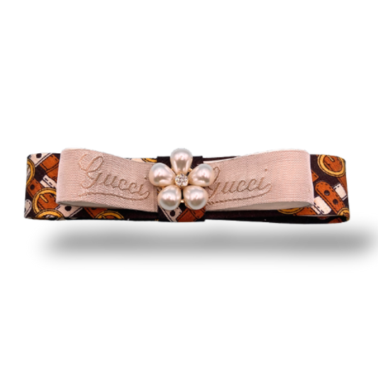 Belt & Buckle Vintage Silk Necktie Hair Clip