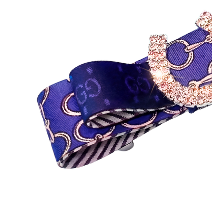 GG Equestrian Silk Necktie Hair Clip