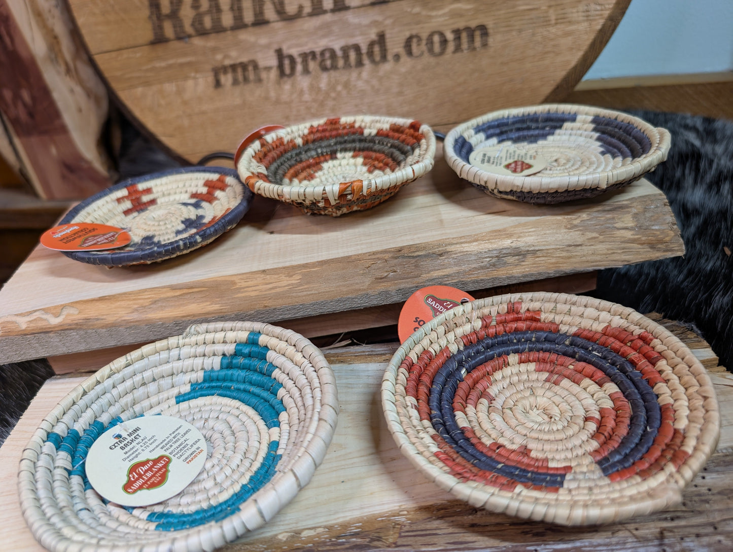Rustic Handcrafted Mini Palm Leaf Baskets | Natural Boho Decor Accent