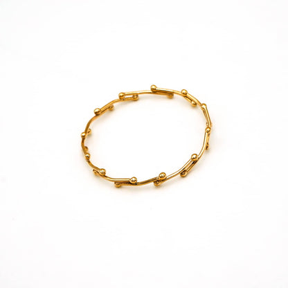 Round Link Brass Bangle | Kaya
