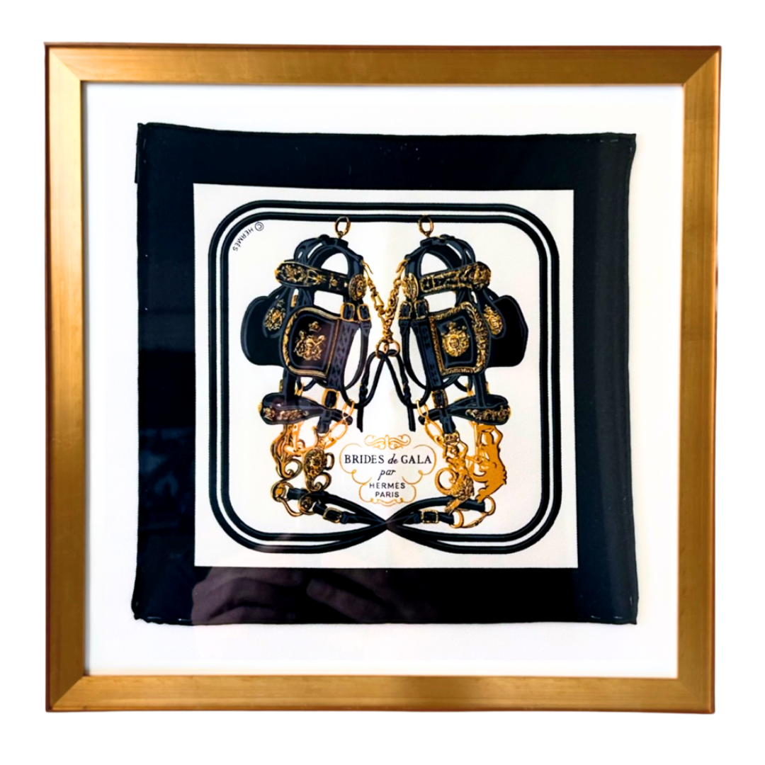Brides de Gala Framed Vintage Silk Scarf 12"