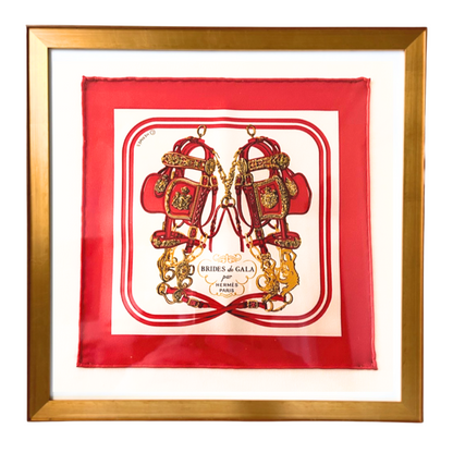 Brides de Gala Framed Vintage Silk Scarf 12"