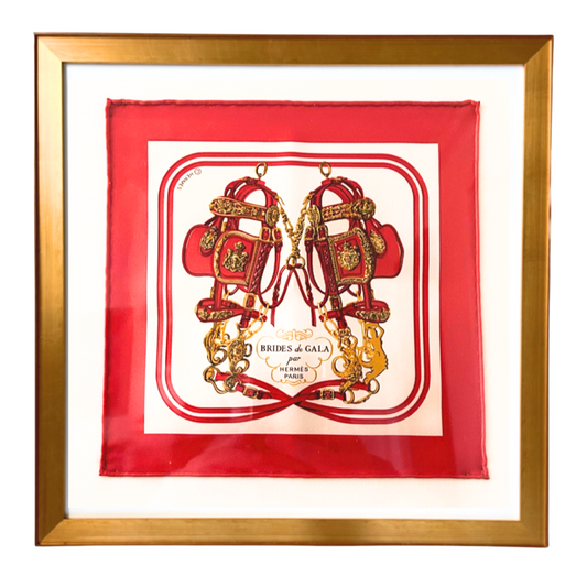 Brides de Gala Framed Vintage Silk Scarf 12"