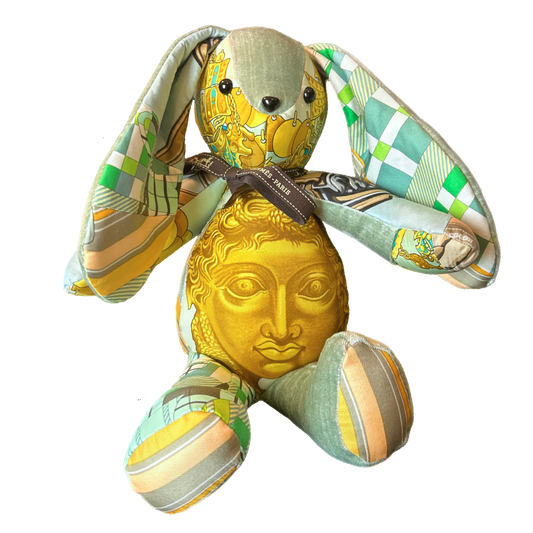 Vintage Silk Scarf Clever Bunny