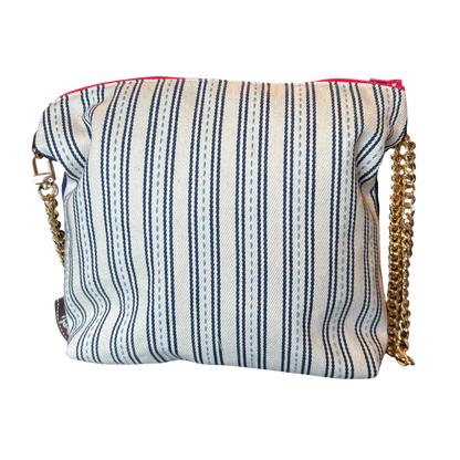Couvertures et Tenues du Jour Blue Vintage Scarf Crossbody Bag