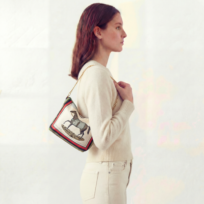 Couvertures et Tenues du Jour Ivory Vintage Scarf Crossbody Bag