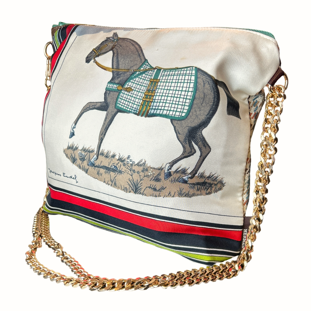 Couvertures et Tenues du Jour Ivory Vintage Scarf Crossbody Bag