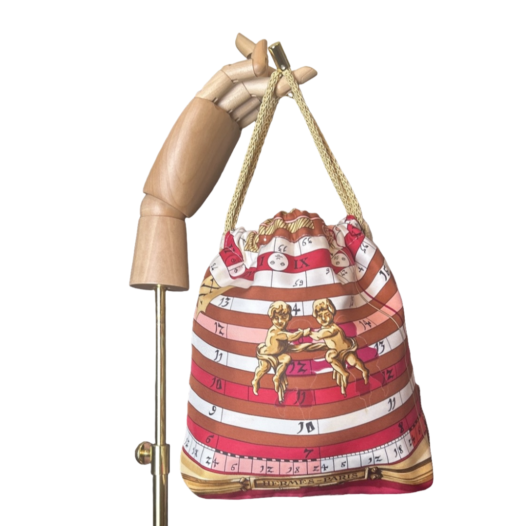 Astrologie Vintage Scarf Drawstring Crossbody Bag