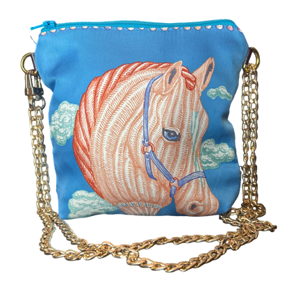 Chevaloscope Vintage Scarf Crossbody Bag