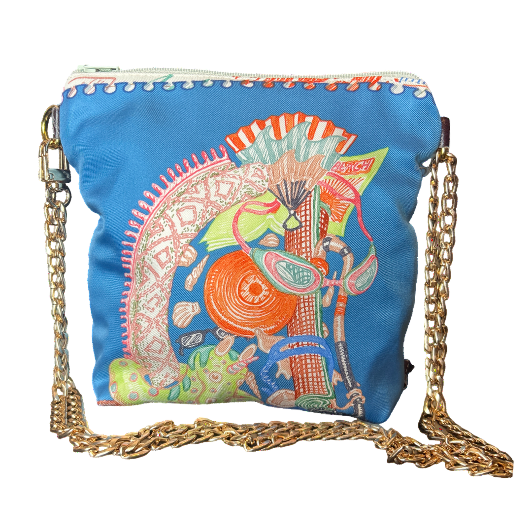 Chevaloscope Vintage Scarf Crossbody Bag