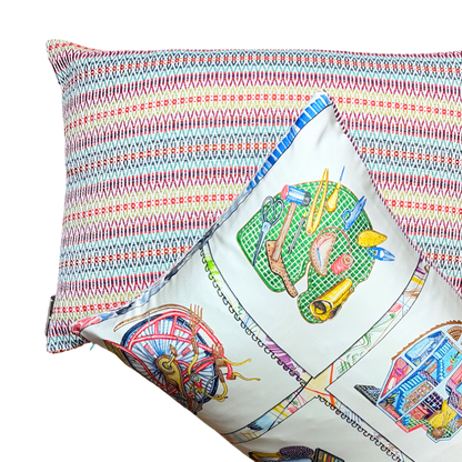 Chevaloscope Vintage Silk Scarf Pillows