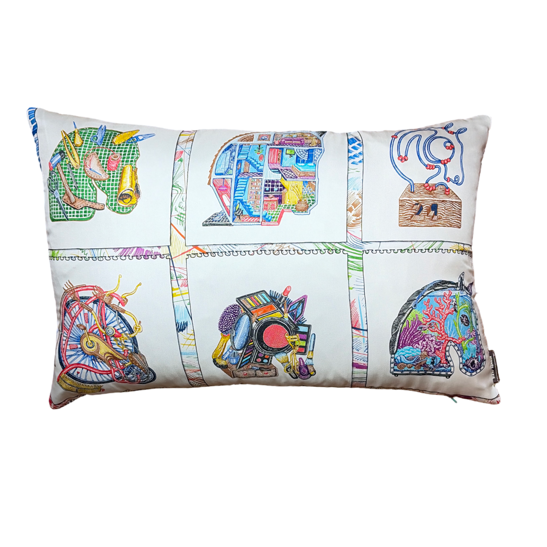 Chevaloscope Vintage Silk Scarf Pillows