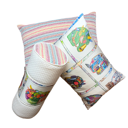 Chevaloscope Vintage Silk Scarf Pillows