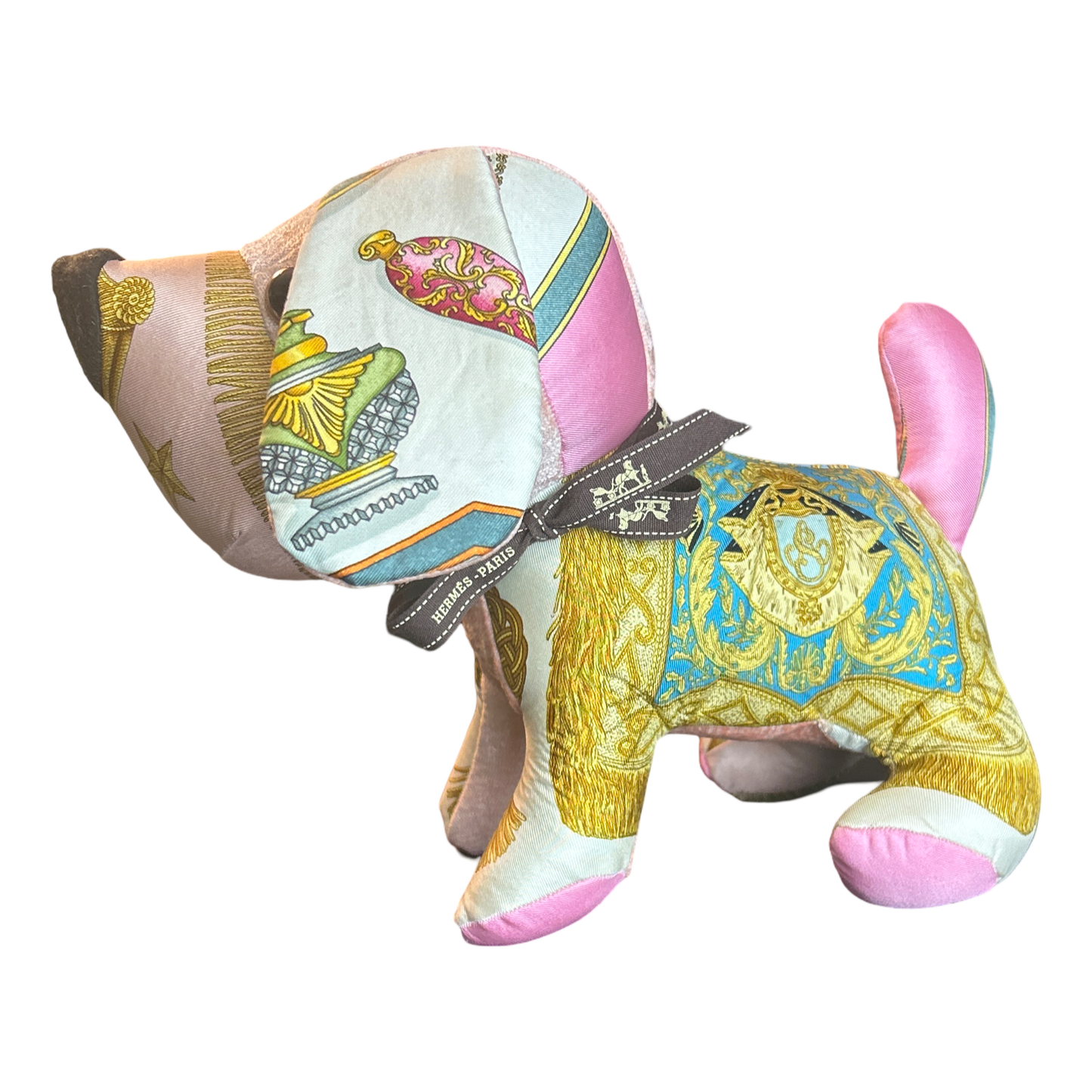 Poste et Cavalerie Vintage Silk Scarf Loyal Puppy