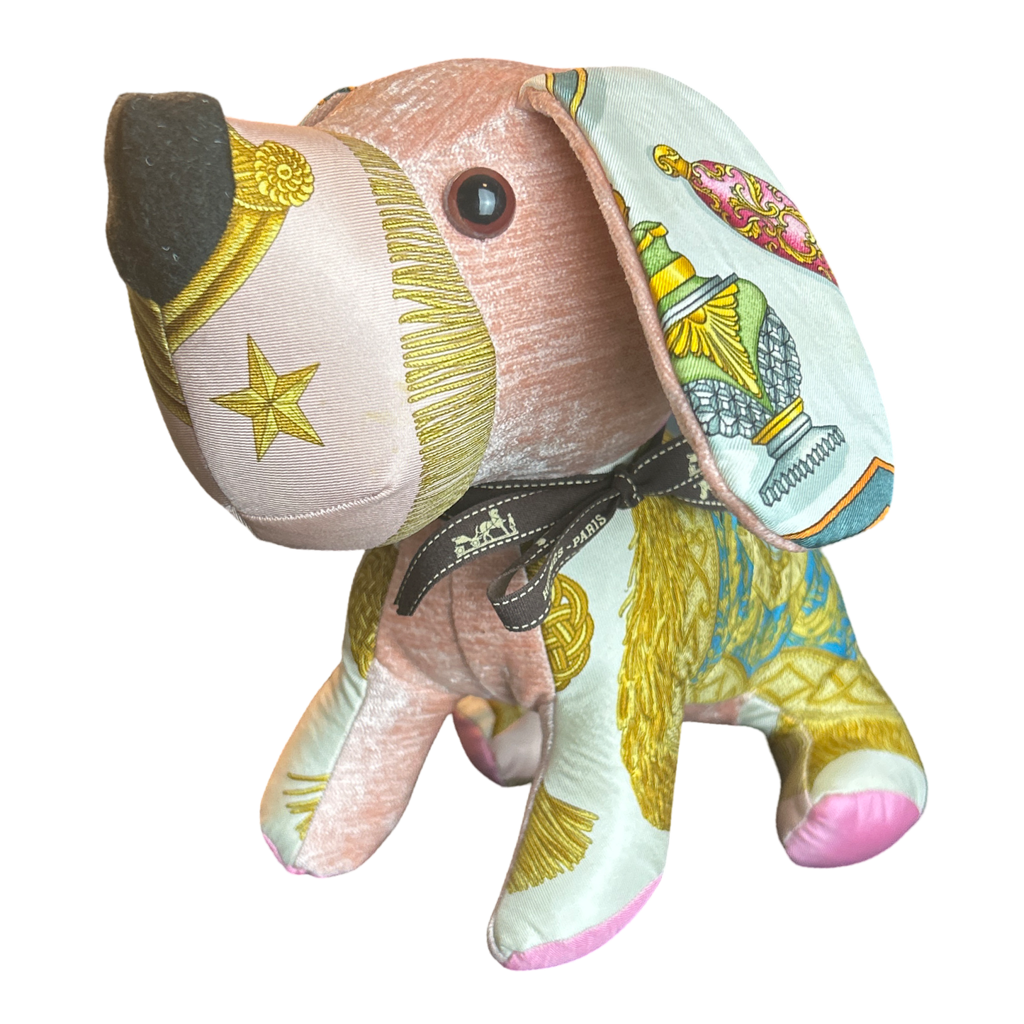 Poste et Cavalerie Vintage Silk Scarf Loyal Puppy