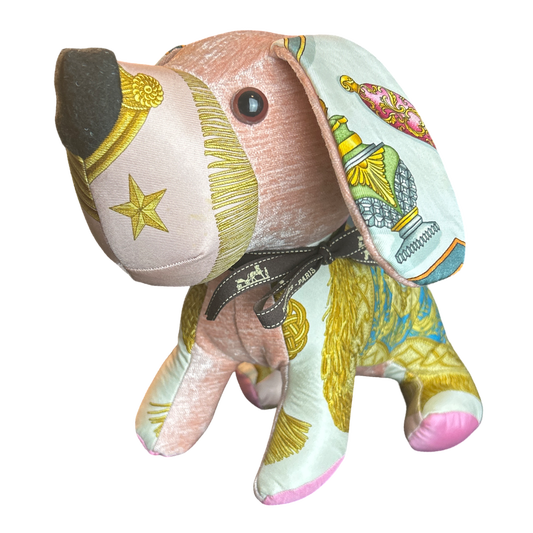 Poste et Cavalerie Vintage Silk Scarf Loyal Puppy