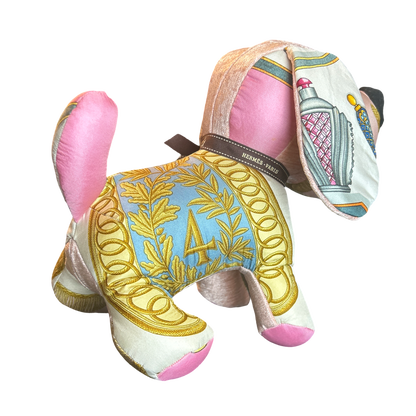 Poste et Cavalerie Vintage Silk Scarf Loyal Puppy