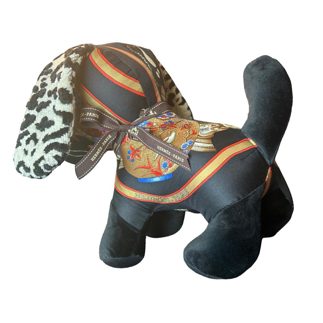 Qu'Importe le Flacon Vintage Silk Scarf Loyal Puppy