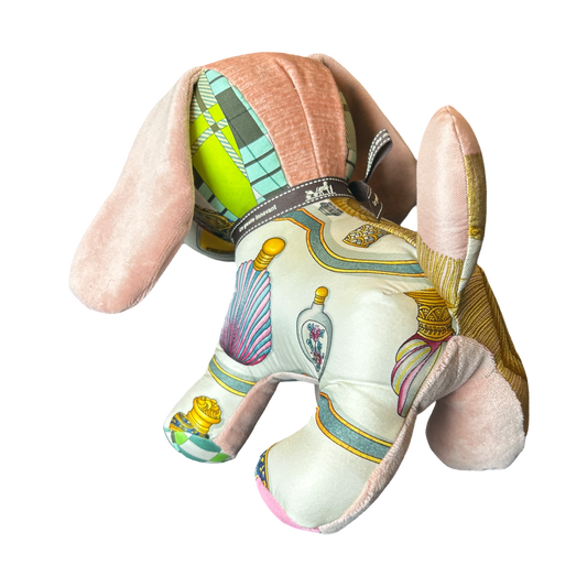 Poste et Cavalerie Vintage Silk Scarf Loyal Puppy