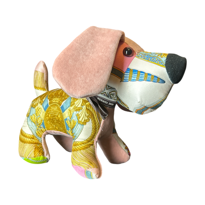 Poste et Cavalerie Vintage Silk Scarf Loyal Puppy