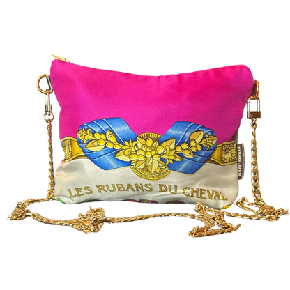Rubans du Cheval Fuchsia Vintage Scarf Crossbody Bag