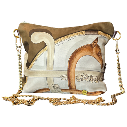 Cannes et Pommeaux Vintage Scarf Crossbody Bag