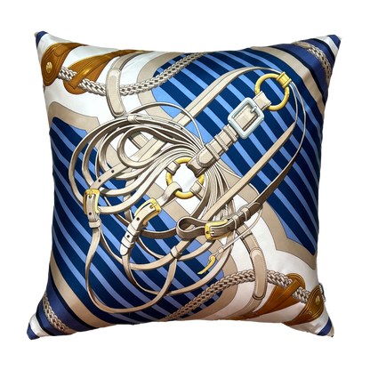 Coaching Vintage Silk Scarf Pillows 24"