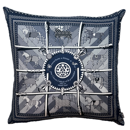 Couvertures et Tenues du Jour Bandana Cashmere & Silk Scarf Pillow 24"