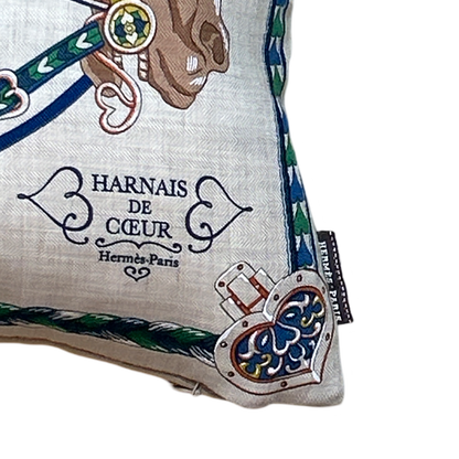 Harnais de Coeur Naturel Vintage Cashmere & Silk Scarf Pillow 17"