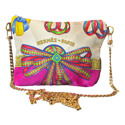 Rubans du Cheval Fuchsia Vintage Scarf Crossbody Bag