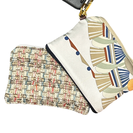 Haute Parure Vintage Scarf Coffee Run Keychain Bag