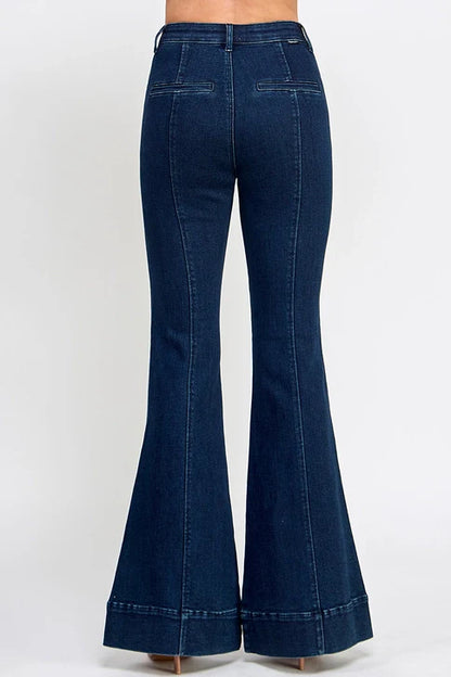 High Rise Boot Cut with Seam Detail & Front Pocket