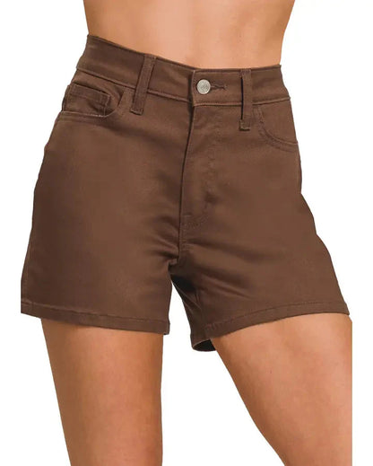 Zenana High Rise Color Jean Shorts
