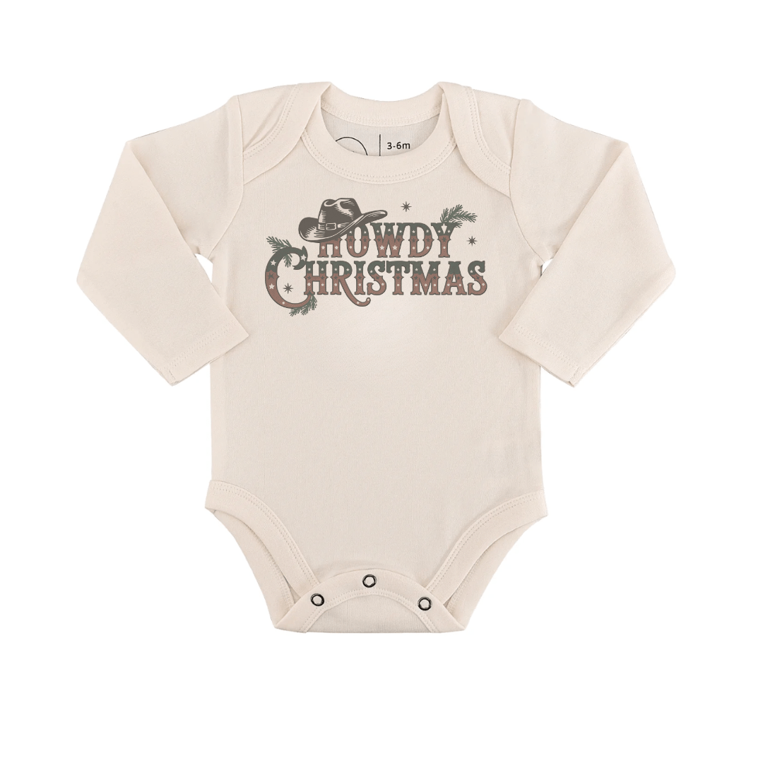 long sleeve graphic bodysuit | howdy christmas