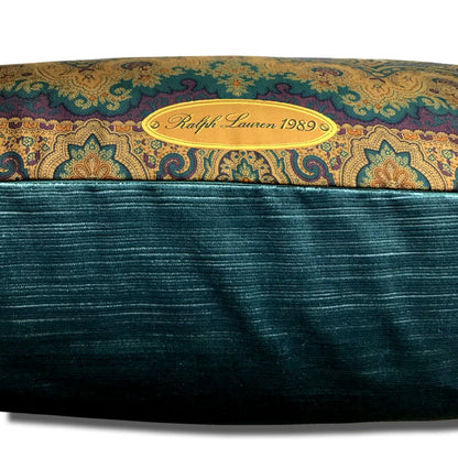 Hunting Scene Group Vintage Silk Scarf Pillow 30"