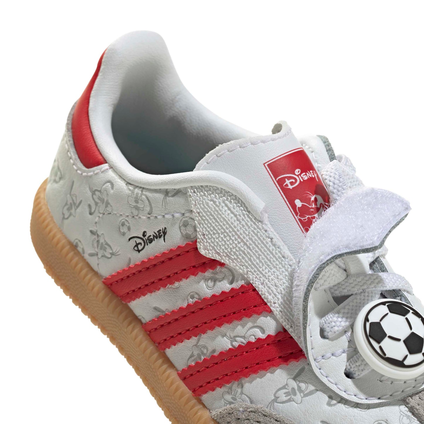 Adidas (TD) Disney Samba OG Elastic Lace - White/Red